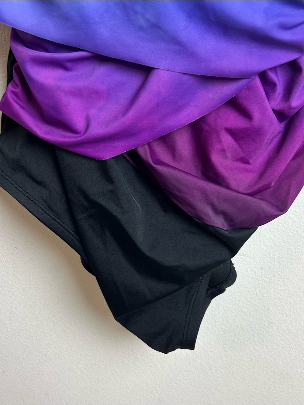 Embrace Your Curves Ombre One Piece Swimsuit | Ruched Wrap Bathing Suit L - Picture 3 of 11